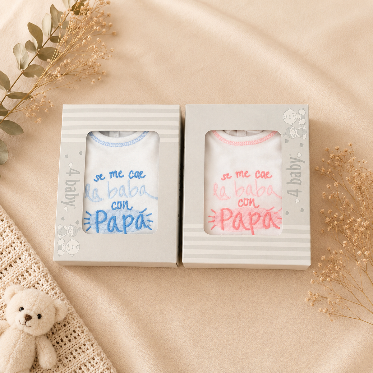 Pack 2 Bodis “Se me cae la baba” – Mamá y Papá